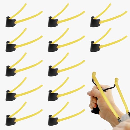 Yuaerbuo 12 Pcs Élastique Lance Pierre, Elastique Caoutchouc pour Fronde de Chasse Puissante, Élastique Carré pour Lance Pierre Adulte, Bandes Élastiques...