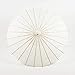 Quasimoon 32" White Paper Parasol Umbrella by PaperLanternStore