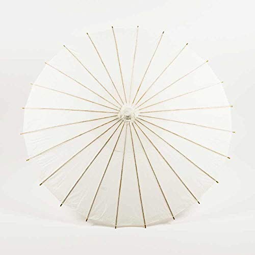 Quasimoon PaperLanternStore.com 38 Inch White Paper Parasol Umbrella