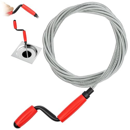 ANOMM Desatascador Tuberias Profesional, 6mm x 5m Desatascador WC, 5M