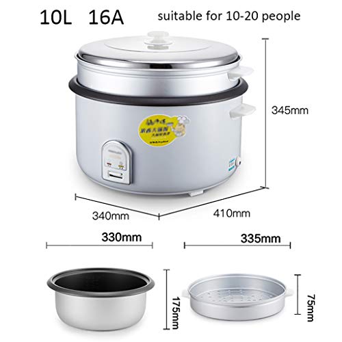 Reiskocher, (10l) Kommerzieller Rice cooker Mit Großem Kapazität, Verwendet In Restaurants/Hotels/Schulen, Für 10-20… – Bild 3