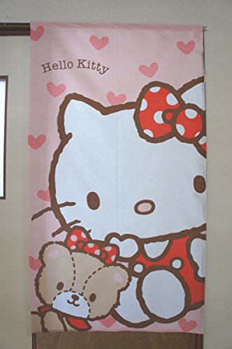 cosmoc Hello Kitty Noren(Japanese Curtain) Heart Hello Kitty from Japan 9381