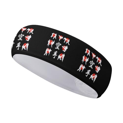 Image of Japan Kyokushin Karate Sweat Band Sports Workout Headband Fashion Non Slip Hairband for Running Yoga Fitness