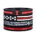 Sainstone Firefighters Thin Red Line Bracelets with Firefighters's Prayer, 4 Pack of Silicone Red Ribbon Wristband Set - Support Firefighter Awareness for Fire Fighters Gifts Accessories (Unisex)