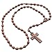 5 Decade Light Jujube Wood Teardrop 10mm Rosary