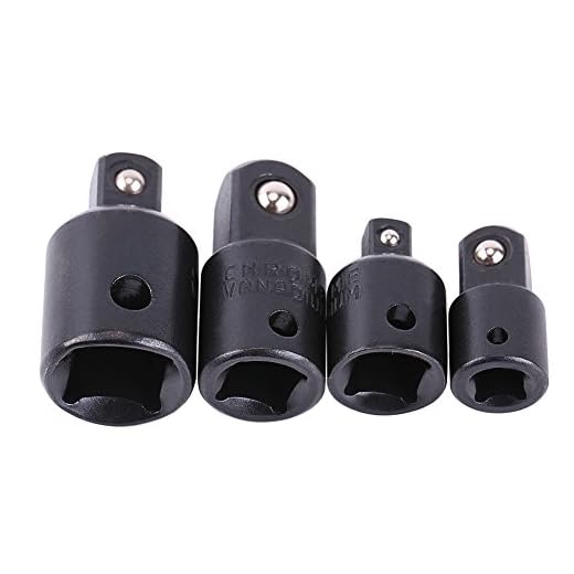 1 4 auf 1 2 Schlagschrauber-Adapter, 4-teiliges Steckschlüssel-Schraubendreher-Konverter-Set, 1 2 Zoll, 3 8 Zoll, 1 4 Zoll Steckschlüssel-Adapter