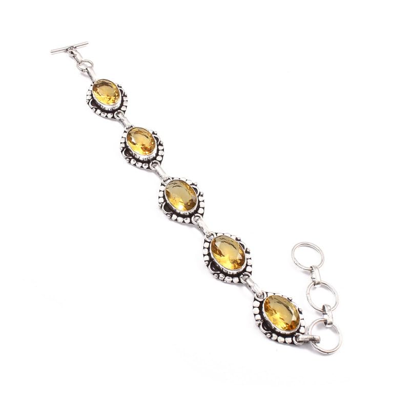 925 sterling silver gemstone jewelry chain bracelet4