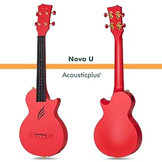 Enya Ukulélé de concert AcousticPlus Nova U/RD EQ 58,4 cm en fibre de carbone avec étui, sangle, capodastre, cordes… - Les Beatles, Paul McCartney, John Lennon, RIngo Starr, George Harrison Enya Ukulélé de concert AcousticPlus Nova U/RD EQ 58,4 cm en fibre de carbone avec étui, sangle, capodastre, cordes… – Image 2