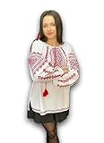 Ukrainian Handmade Vyshyvanka Embroidered Hand Crafted Blouse Folklore Ukrainian Souvenir Bohemian Boho Style Top Ukrainian Traditional Art Clothing Souvenir Gift (XS)