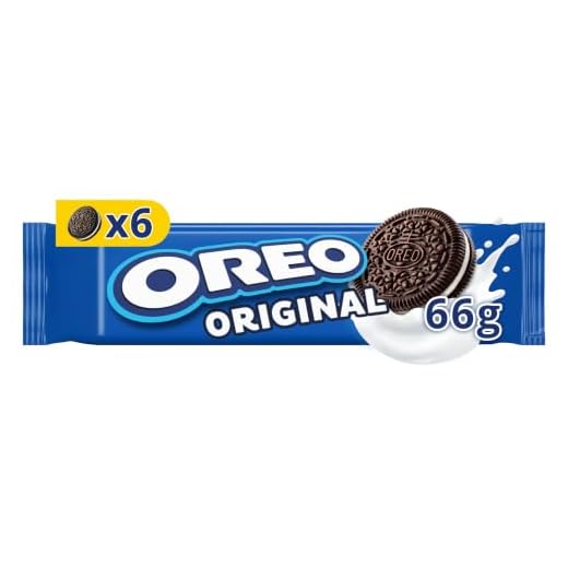 Oreo Original Galletas de Cacao Rellenas de Crema Sabor Vainilla - Caja de 20 paquetes x 66g