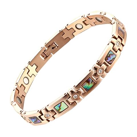 MagEnergy Magnetic Bracelet for Women, Titanium Steel Strength Magnetic Bracelet with Sizing Tool, Adjustable Jewelry Gifts Cover