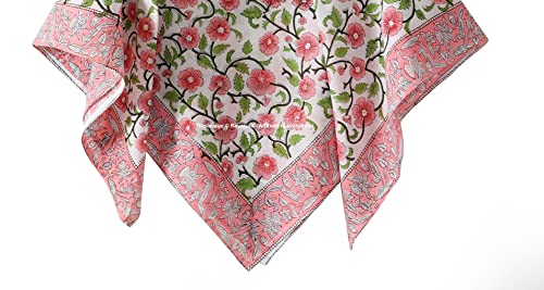 Image of Ravaiyaa - Attitude is everything Sanganer Hand Block Printed Scarves Pure Cotton Scarf Square Hijab Dupatta 40 inch X 40 inch Inch