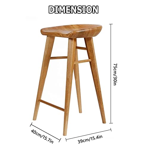 Tabouret de bar en bois de 75cm hauteur ajustable pour comptoir de cuisine