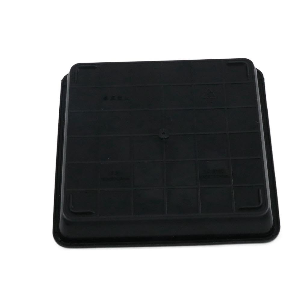 Plateaux en plastique pour pots de fleurs, bac d'égouttement pour jardin, intérieur et extérieur (18 x 18 cm, noir)