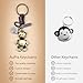 AuPra 3D Teddy Bear Keychain Gift for Women & Men | Handmade Leather Animal Key Chain | Vintage Charm for Home, Car & Door Keys | Funny Brown Keyring Present for Her & Him