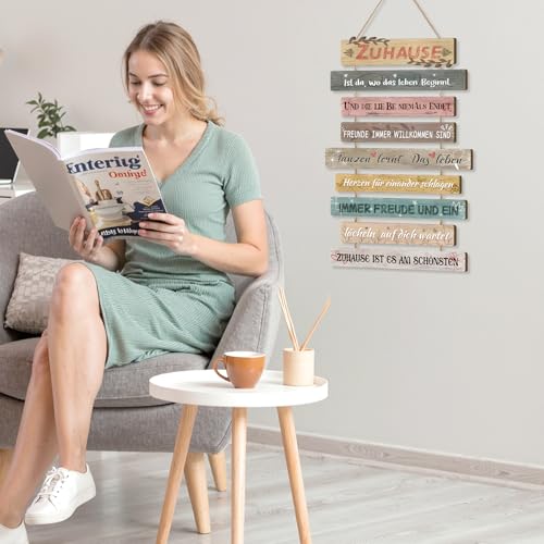 CHDITB Zuhause Inspirierende Wanddekoration,Schilder mit Familienregeln und Sprüchen, Zuhause Wandkunst,Jugendweihe Deko,Motivierende Lebenseinstellung für Wohnzimmer Schlafzimmer Büro Flur
