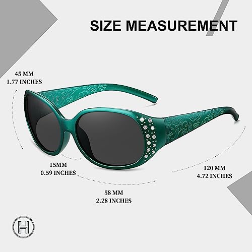 HAOLOTA Night Vision Driving Glasses Women Anti Glare Polarized, Wrap Around Nighttime Safety Glasses UV Protection4
