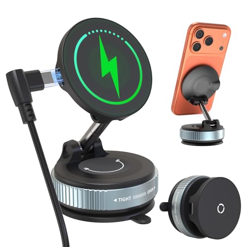 Soporte magnético para iPhone 17 con carga rápida de 15W ideal para viajes largos en coche
