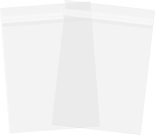 AUEAR Paquete de 100 fundas de plástico transparente de 18 x 24 pulgadas, sin ácidos, bolsas transparentes resellables de cristal de 1.6 mil, aptas AUEAR Paquete de 100 fundas de plástico transparente de 18 x 24 pulgadas, sin ácidos, bolsas transparentes resellables de cristal de 1.6 mil, aptas