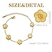 Clover Bracelet Set for Women-18K Gold Plated Lucky Flower Bracelets Stainless Steel Gold Flower Trendy Jewelry Gifts