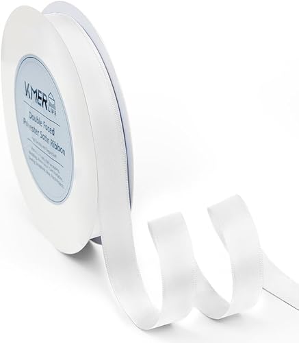 Miniatura 5 de Cinta de satén negro de doble cara de color sólido de 38 pulgadas x 50 yardas, uso para ramo de lazos, envoltura de regalos, arreglos florales