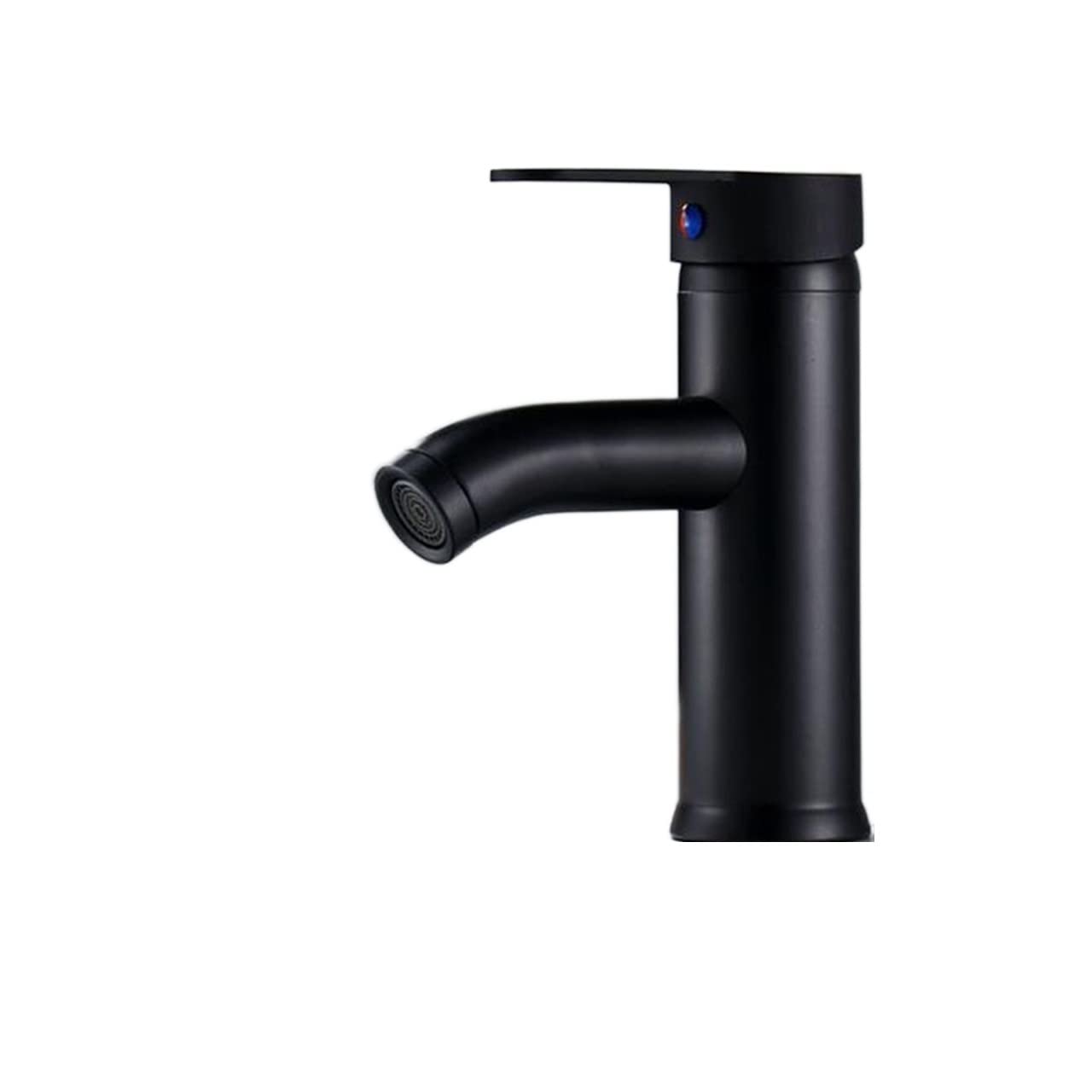 Mitigeur lavabo noir mat monotrou robinet salle de bain acier inoxydable eau chaude froide
