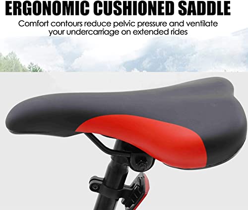 Ginhai Mountain Bike, Shimano 21-Speed Mountain Bicycles For Men And Women, 26 Inch City Commuting Bike With Front Suspension And Disc Brakes, Adult Mtb Bicycle (Black Red) #TOP2