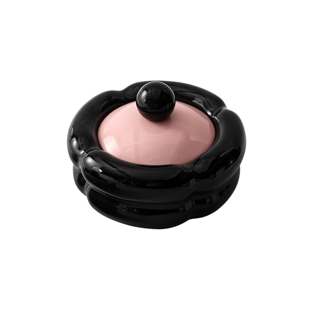Indoor Decorative Portable Modern Ceramic Ashtray for Home Office Indoor Outdoor Patio for Desktop