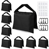 ABCCANOPY Photography Sandbag for Video Stand, Heavy Duty Weight Bags for Light Tripod, Camping Chair,8 Packs (Black)