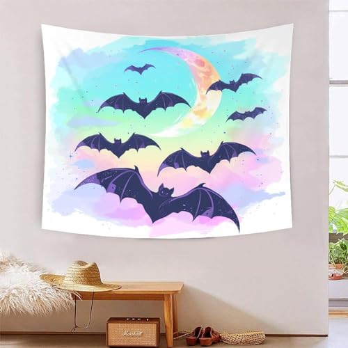 Chauve-souris 3D tapisserie murale tissu pour cacher un mur et decorer un salon