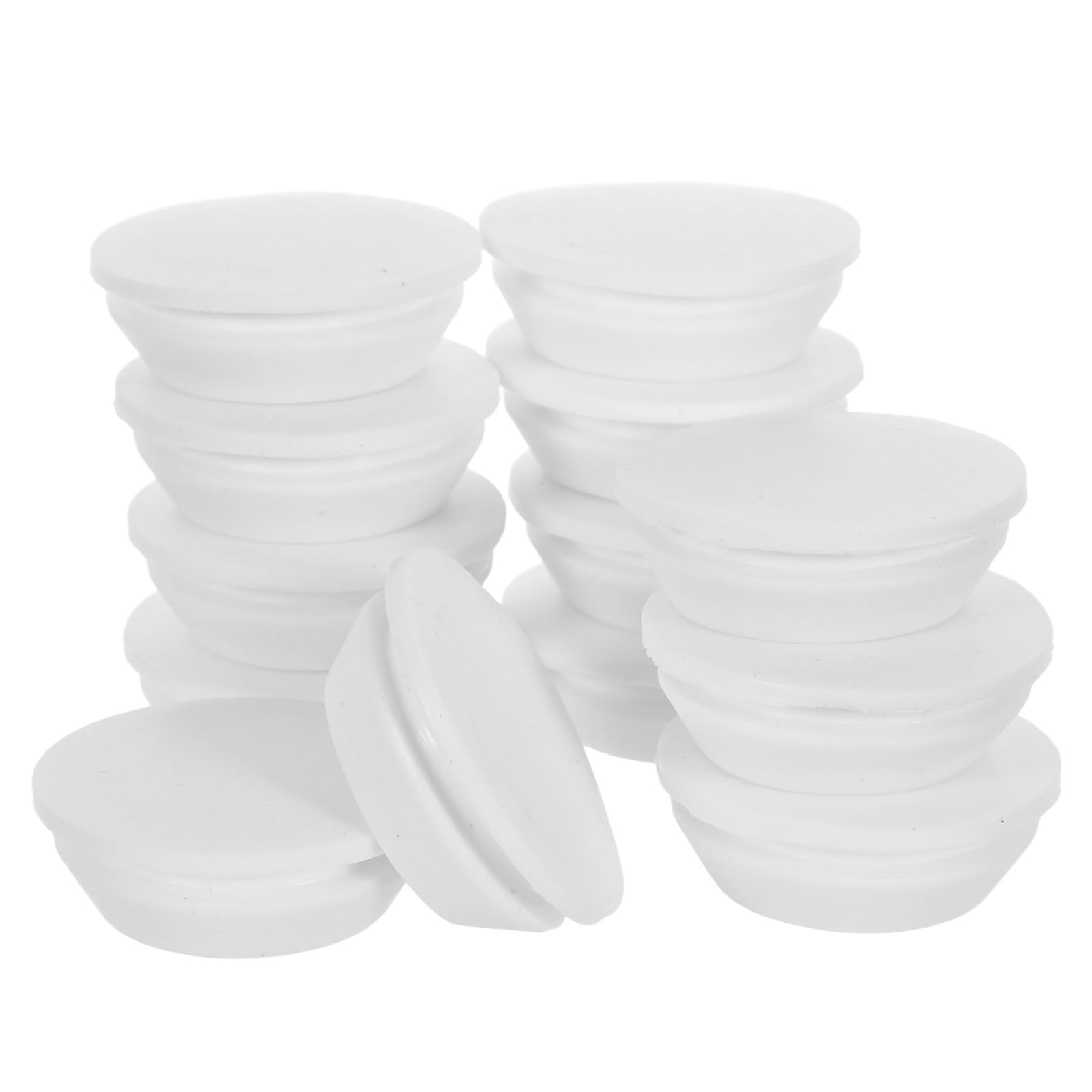 Insertos cilíndricos impermeables con tapas metálicas para sellar orificios de muebles 1