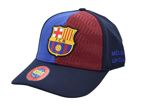 Barcelona Casquette Barça Match Blaugrana avec licence du FC Taille enfant réglable, Bleu/grenat, S-M