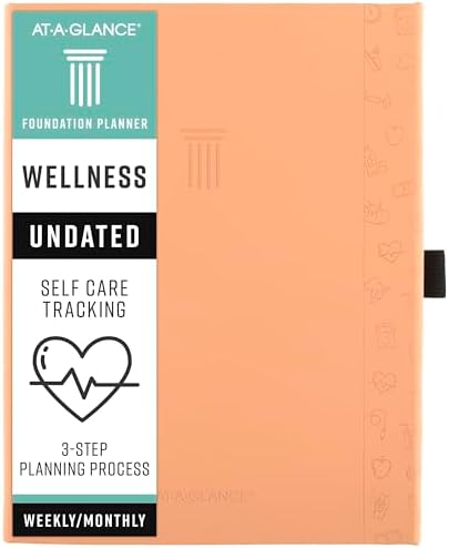 AT-A-GLANCE Wellness Journal, Undated Planner Weekly & Monthly, S...