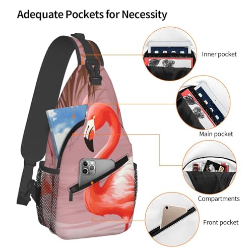 Mochila de pecho cruzada para hombre y mujer para senderismo miniatura 4