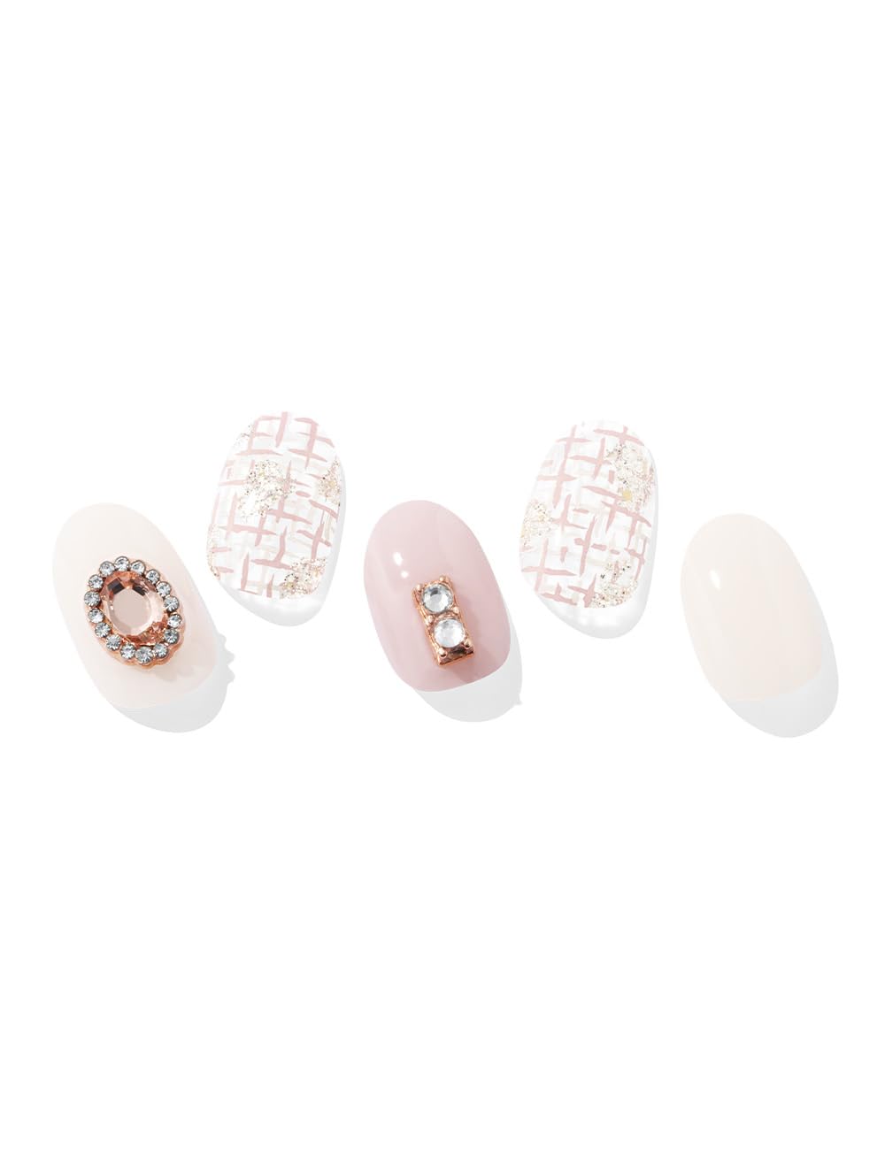 ohoraN Jewel Tweed - 30 Semi-cured gel nails - Unique nail art designs