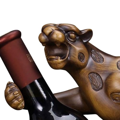 Soporte para botellas de vino con diseño de leopardo 36x14x31 cm miniatura 5