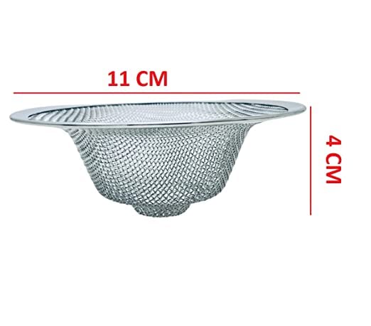 Magic Providers Stainless Steel Sink Strainer sieves | Kitchen Drain Strainer | Basin Basket Filter Stopper Drainer | Deep Net Jali (11 cm) - Pack of 1 2