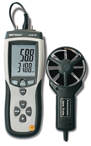 Metravi AVM-09 Digital Thermo-Anemometer with CFM/CMM, in-built Manometer & USB PC Interface with free software-image-42