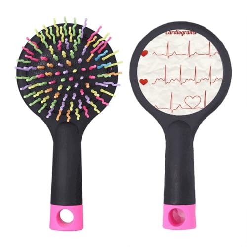 Brosse à cheveux démêlante cœur design salon avec coussin pneumatique pour cheveux rebelles