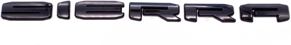 4PCS Elevation Sierra 4x4 Overlay Emblem 3D Door Rear Badge Letter Nameplate Replacement for 2019+ Sierra 1500 (Overlay Emblem Gloss Black)