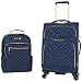 Kenneth Cole Reaction Women's Chelsea 2-Piece 20" Expandable 4-Wheel Carry-On Suitcase & Matching 15" Laptop Backpack, Navy