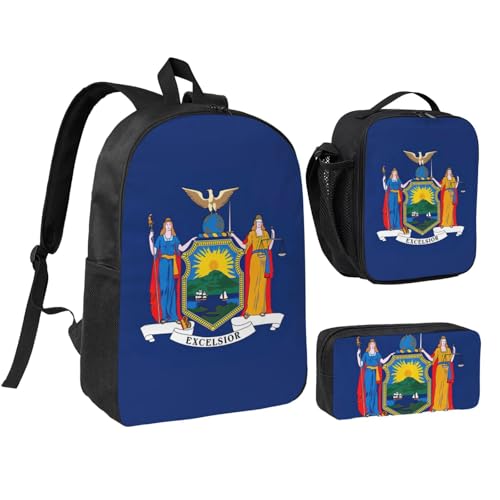 Sac à dos scolaire New York avec trousse et sac à déjeuner