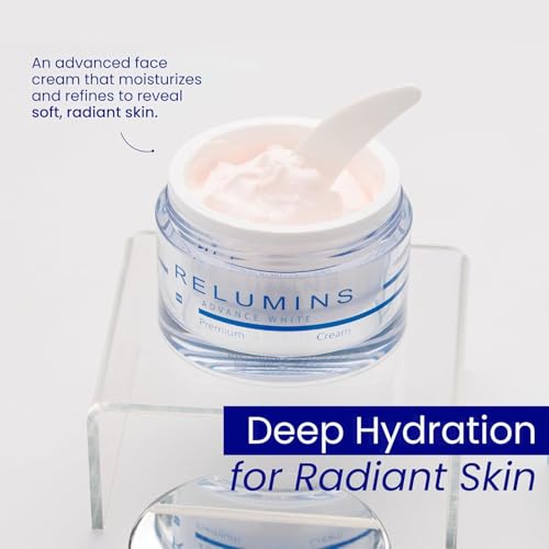 Relumins Advance Facial Cream – Hydrating Micro-Gel Moisturizer with Peptides & Hyaluronic Acid for Smooth, Radiant & Moisturized Skin - Lightweight Daily Cream, Ultimate Skincare Gift for Moms, 50g