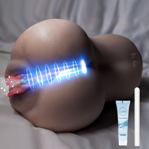Brown Electric Male Masturbator Vibrating Sucking Pronunciation Pump Hands Free Pocket Trainer Realistic and Tight Sex Toys for Men Sex Toys4couples M
