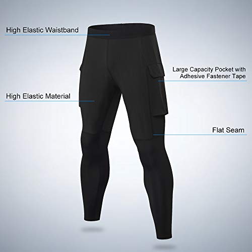 Ajcoflt Calças esportivas masculinas Leggings de secagem rápida respirável Calças de ginástica Leggi
