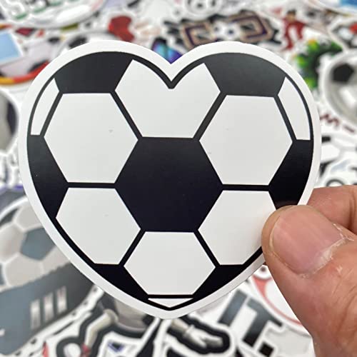 AOWDIAO 100 Pieces Soccer Stickers, Vinyl Soccer Water Bottle Stickers Pack, Soccer Gifts for Soccer Lovers, Soccer Party Favors, Soccer Decorations - Image 6