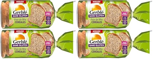 Gerblé Sans Gluten, Pain de Mie aux Céréales et aux Graines, Farine de Soja, 14 Tranches, 400 g,...