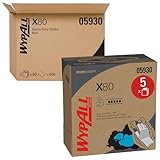Wypall X80 Reusable Wipes (05930), Extended Use Wipers Pop-Up Box Format, Red, 80 Sheets / Box