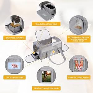   Pet-Carrier-TSA-Airline-Approved-Small-Dogs-Kitten-Carriers-for-Small-Medium-Cats-Under-15lb-Collapsible-Soft-Sided-Cat-Travel-Carrier-Grey