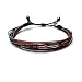 Men's String Bracelet in Black, Red, Turquoise, Plum and Gray with Hematite Stones: Handmade Surf Bracelet for Men with Wrist Sizes 6-7" by Rumi Sumaq